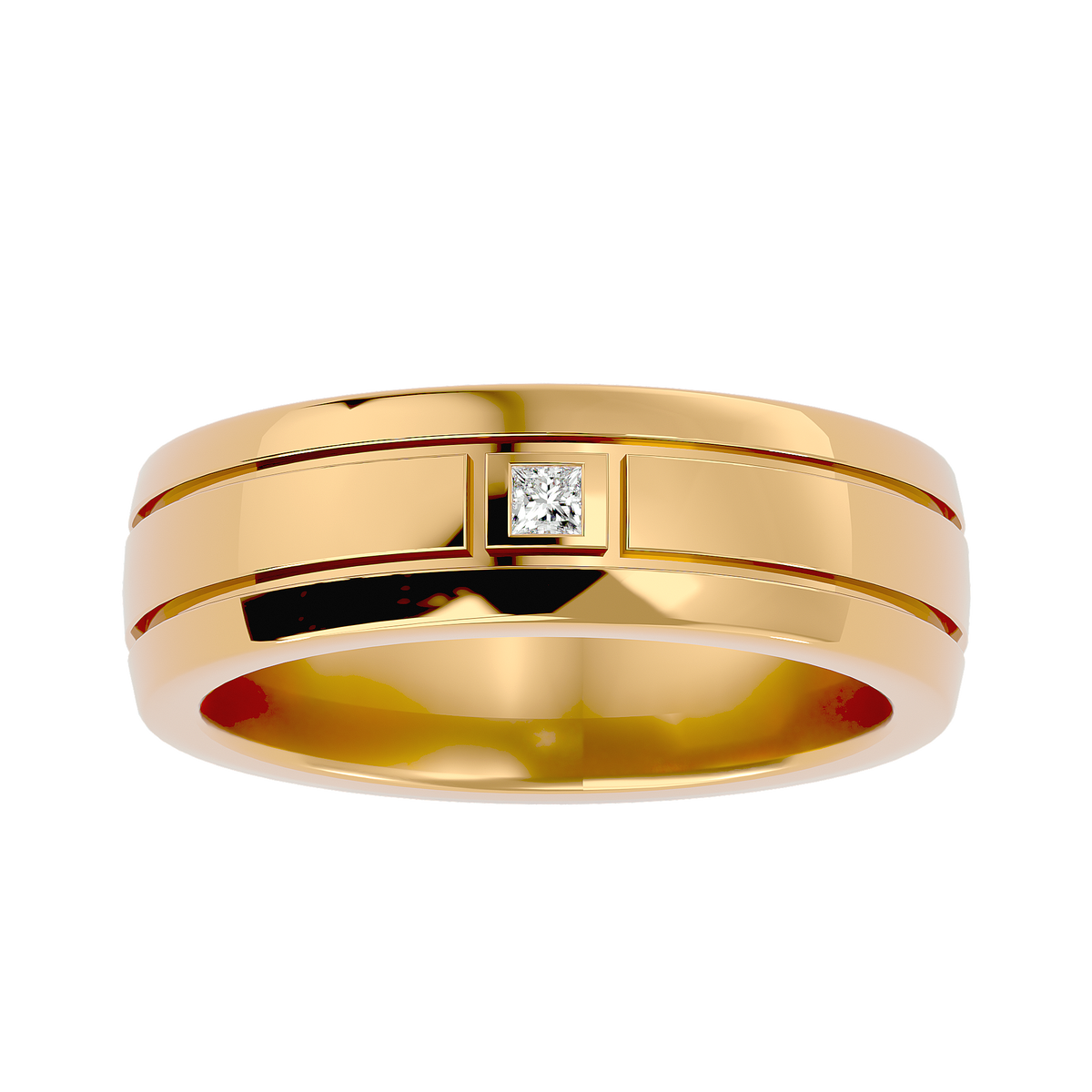 George Diamond Mens Studded Ring